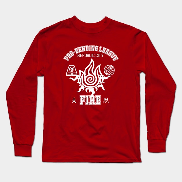 Professional Firebender Long Sleeve T-Shirt by Silentrebel